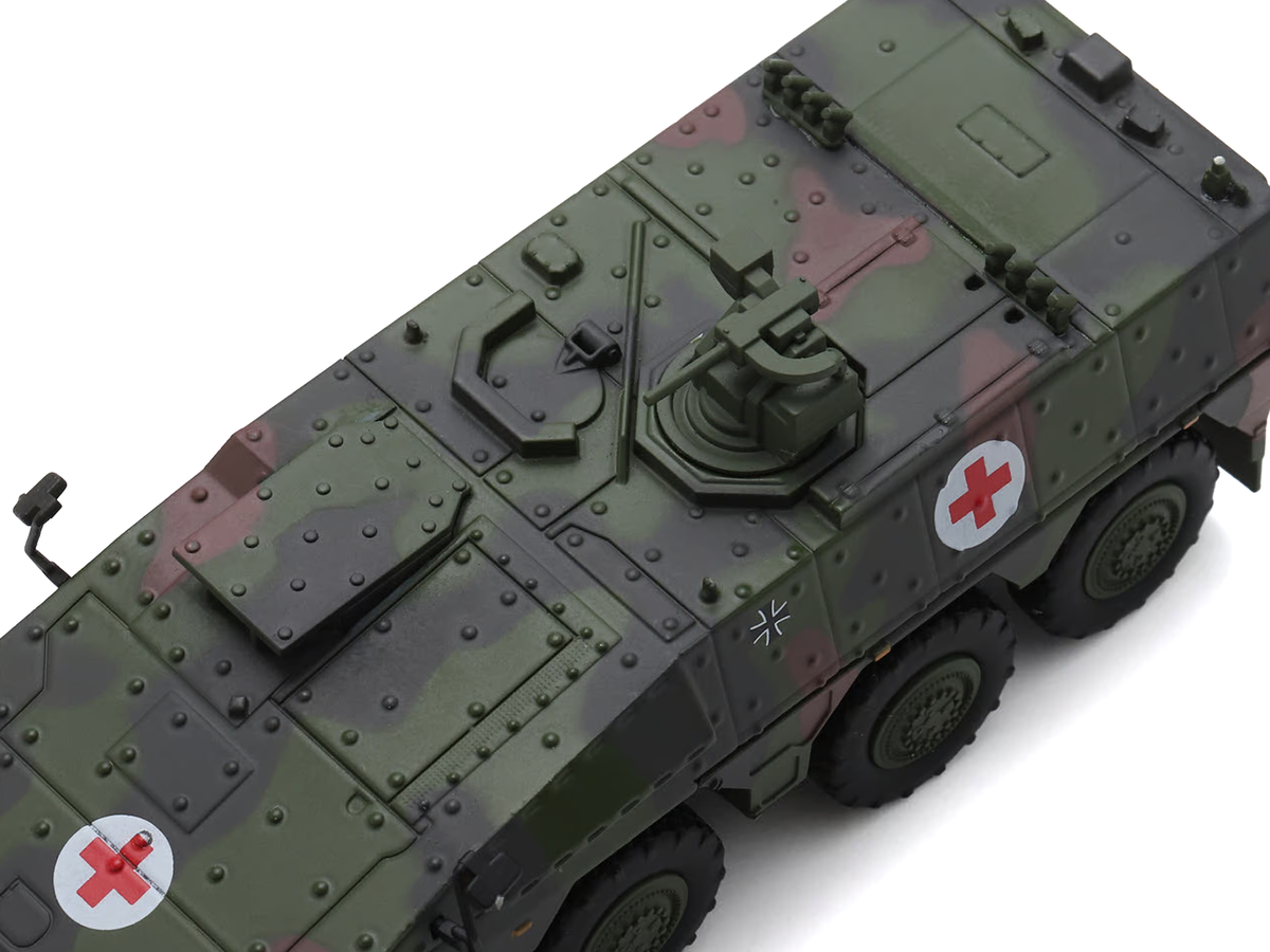 Tpz. Tank Boxer "Medic Unit - German Army" Green Camouflage 1/87 (HO) Scale Diecast Model Car