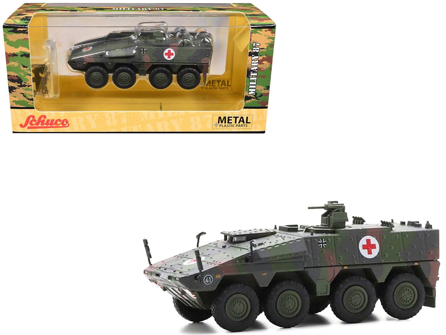 Tpz. Tank Boxer "Medic Unit - German Army" Green Camouflage 1/87 (HO) Scale Diecast Model Car
