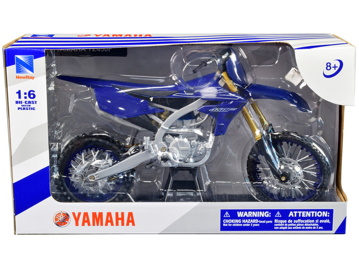 Yamaha YZ450F Dirt Bike Motorcycle Blue and Black 1/6 Diecast Model
