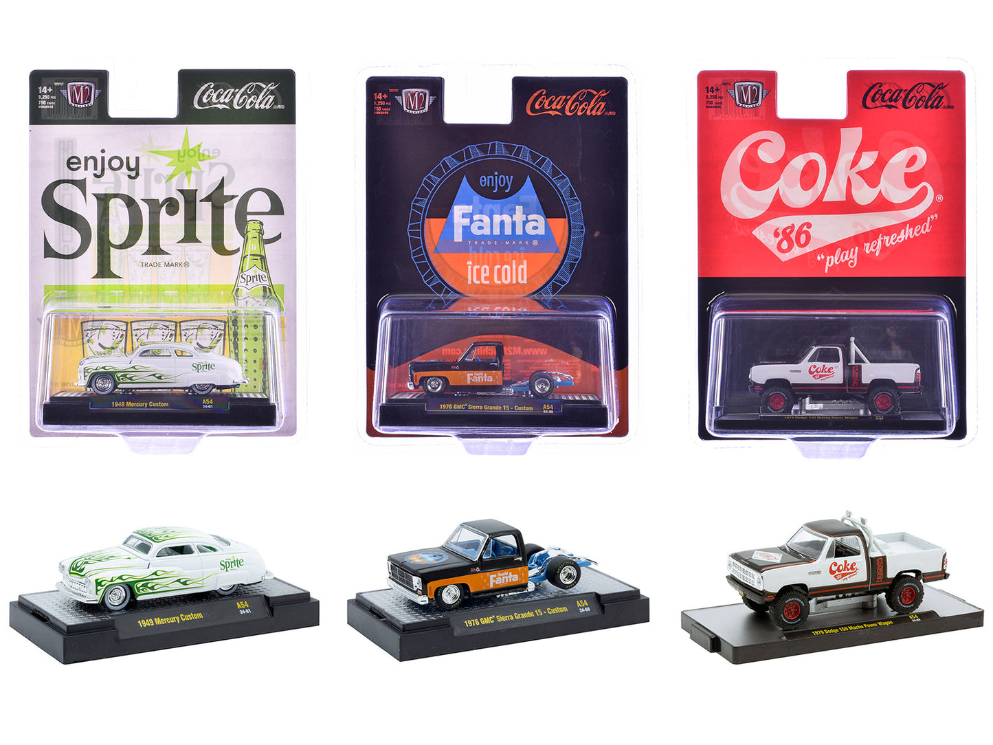 "Sodas" Set of 3 pieces Release 54 Limited Edition to 10000 pieces Worldwide 1/64 Diecast Model Cars