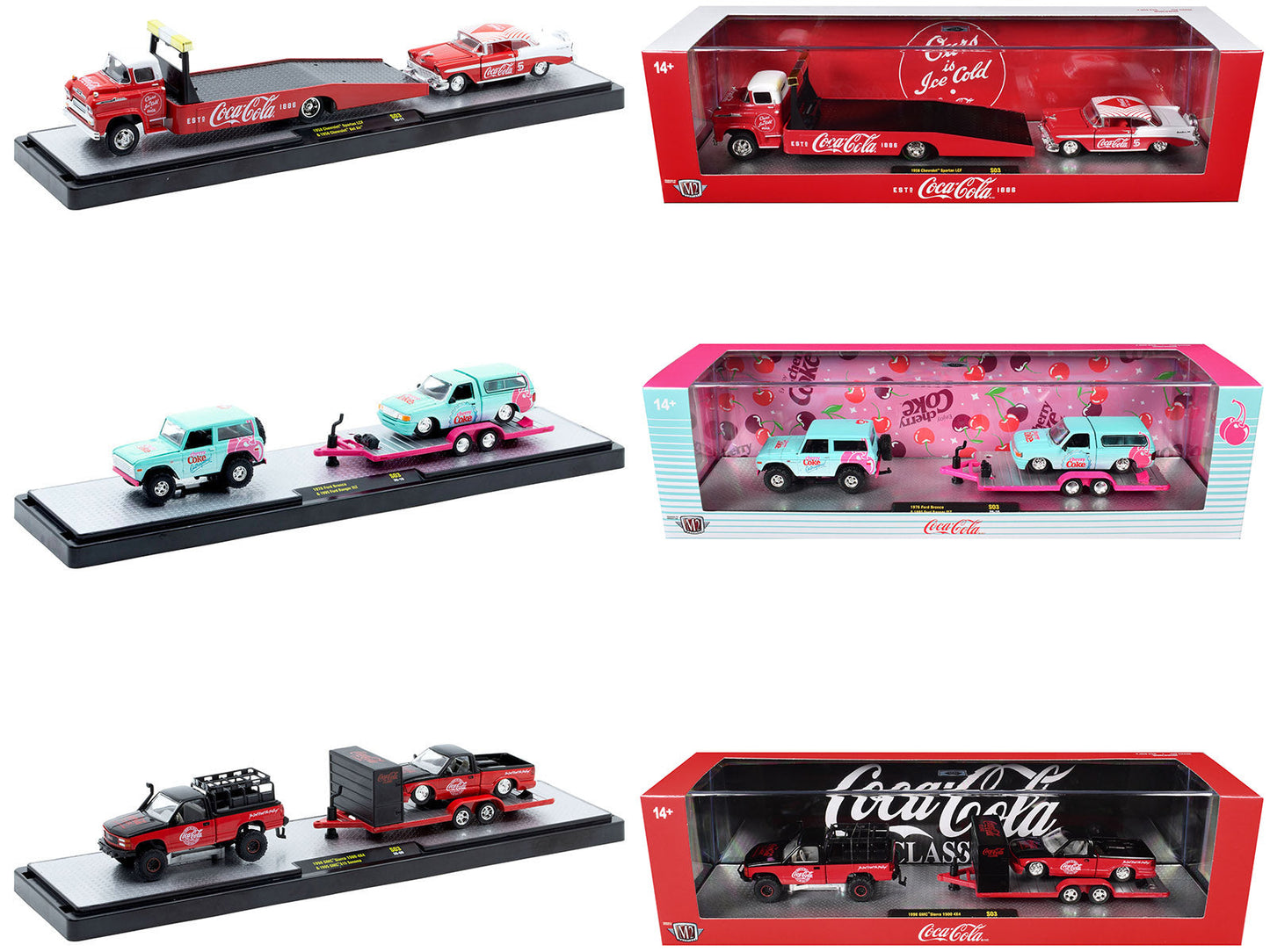 Auto Haulers "Coca-Cola" Set of 3 pieces Release S03 Limited Edition to 4800 pieces Worldwide 1/64 Diecast Model
