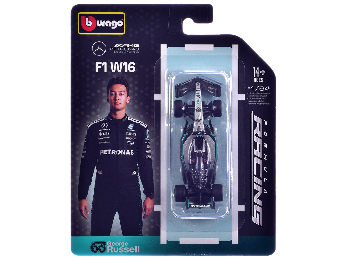 Mercedes AMG F1 W16 E Performance #63 George Russell Formula One F1 World Championship (2025) "Formula Racing" Series 1/64 Diecast Model Car
