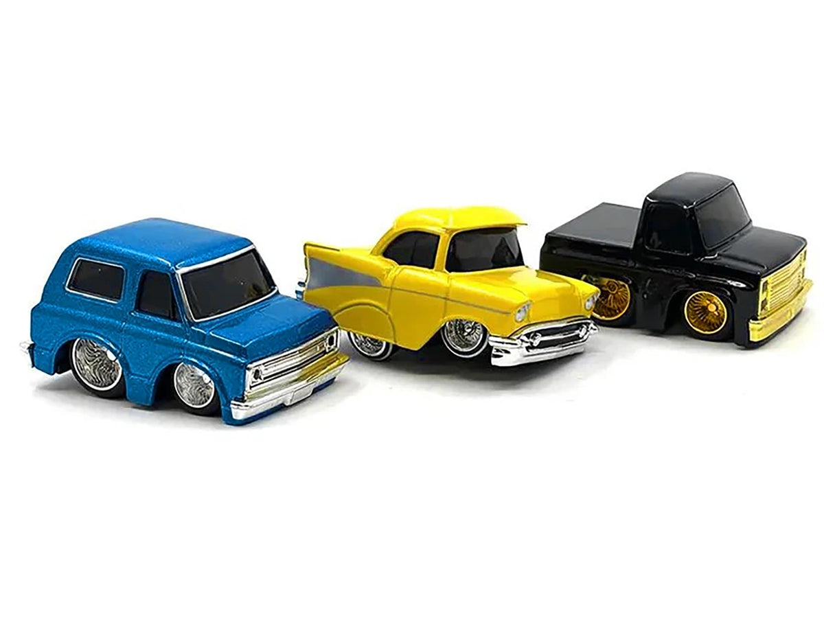 "Lowriders" Series 2 Chevrolet Triple Pack Set of 3 Cars Diecast Model Cars