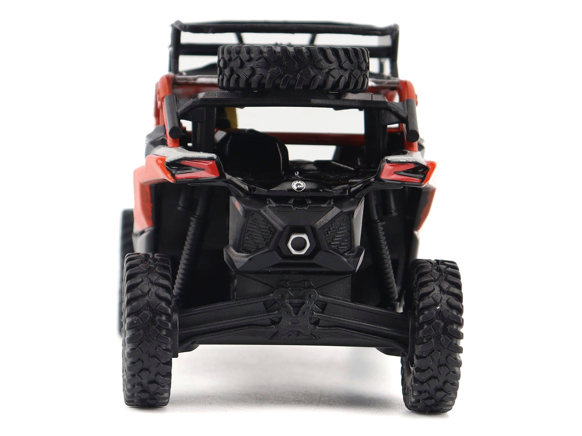 Can-Am Maverick X3 X RS Turbo RR Sand Version Chalk Gray and Magma Red with Driver Figure 1/32 Diecast Model