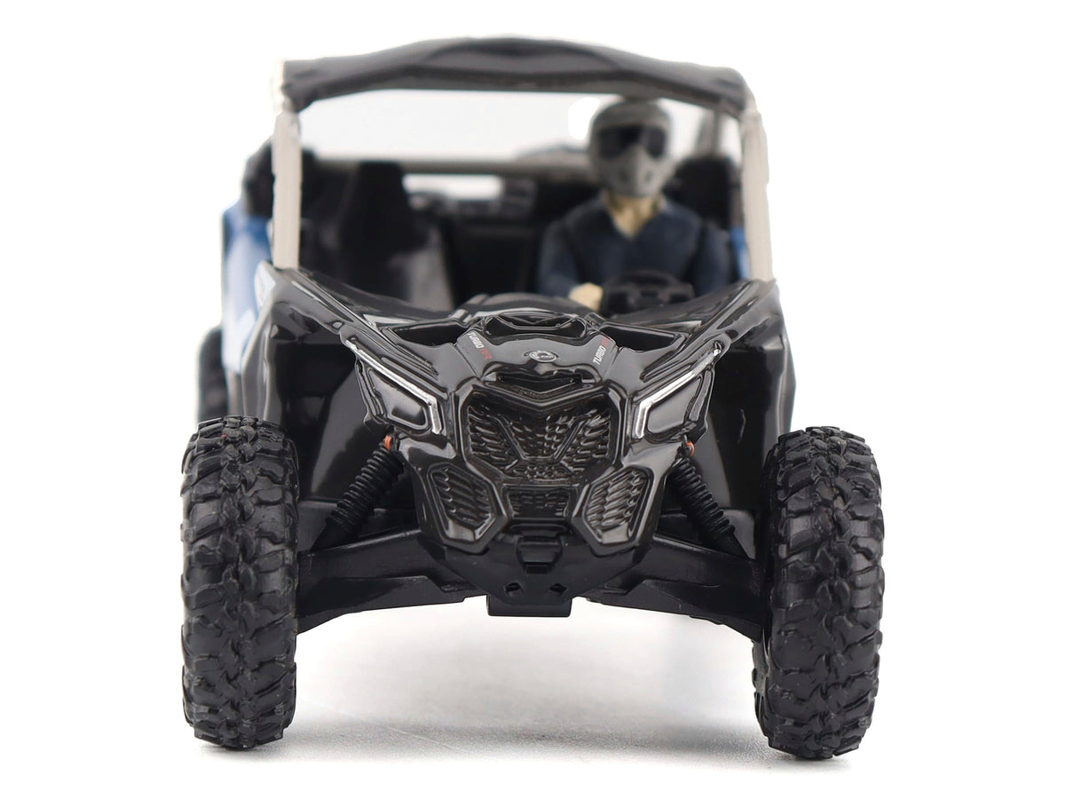 Can-Am Maverick X3 X RS Turbo RR Intense Blue and Chalk Gray with Driver Figure 1/32 Diecast Model