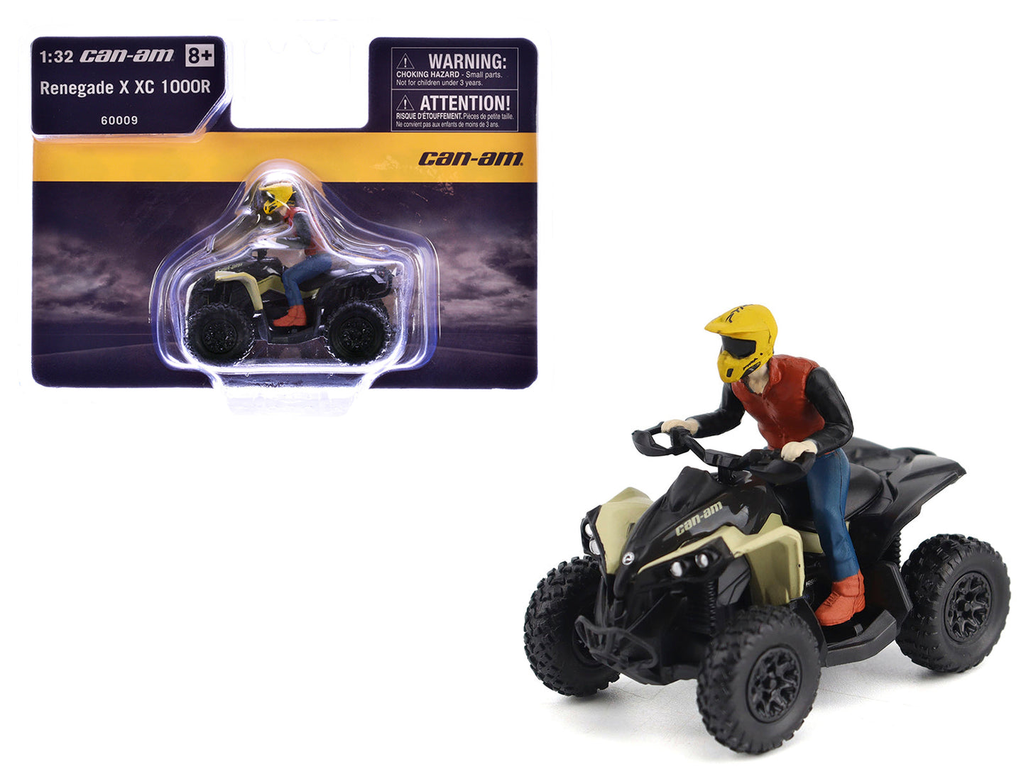 Can-Am Renegade X XC 1000R ATV Desert Tan with Driver Figure 1/32 Diecast Model
