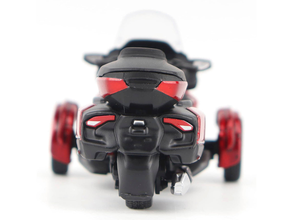 Can-Am Spyder RT Limited 3-Wheel Motorcycle Deep Marsala Red Metallic with Driver Figure 1/32 Diecast Model