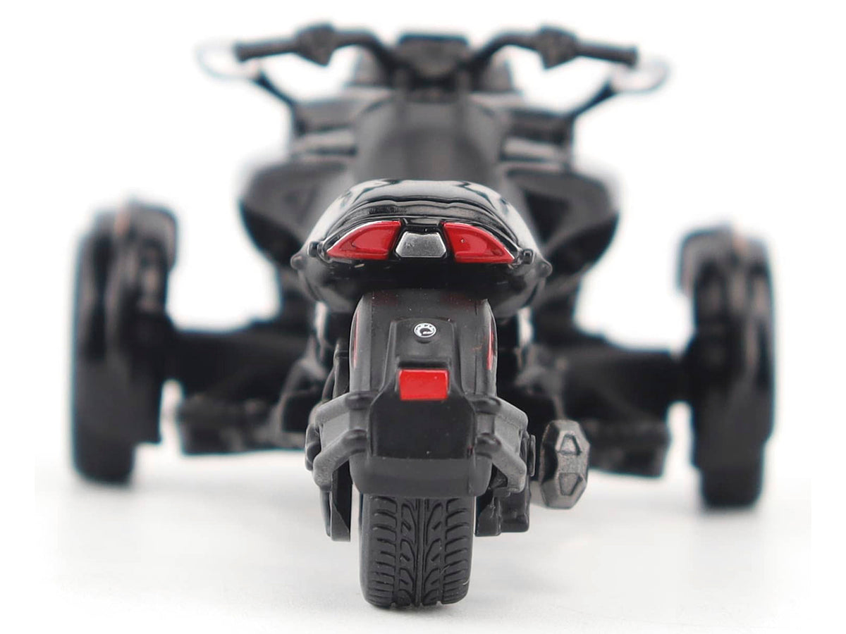 Can-Am Spyder F3 3-Wheel Motorcycle Steel Black Metallic 1/32 Diecast Model
