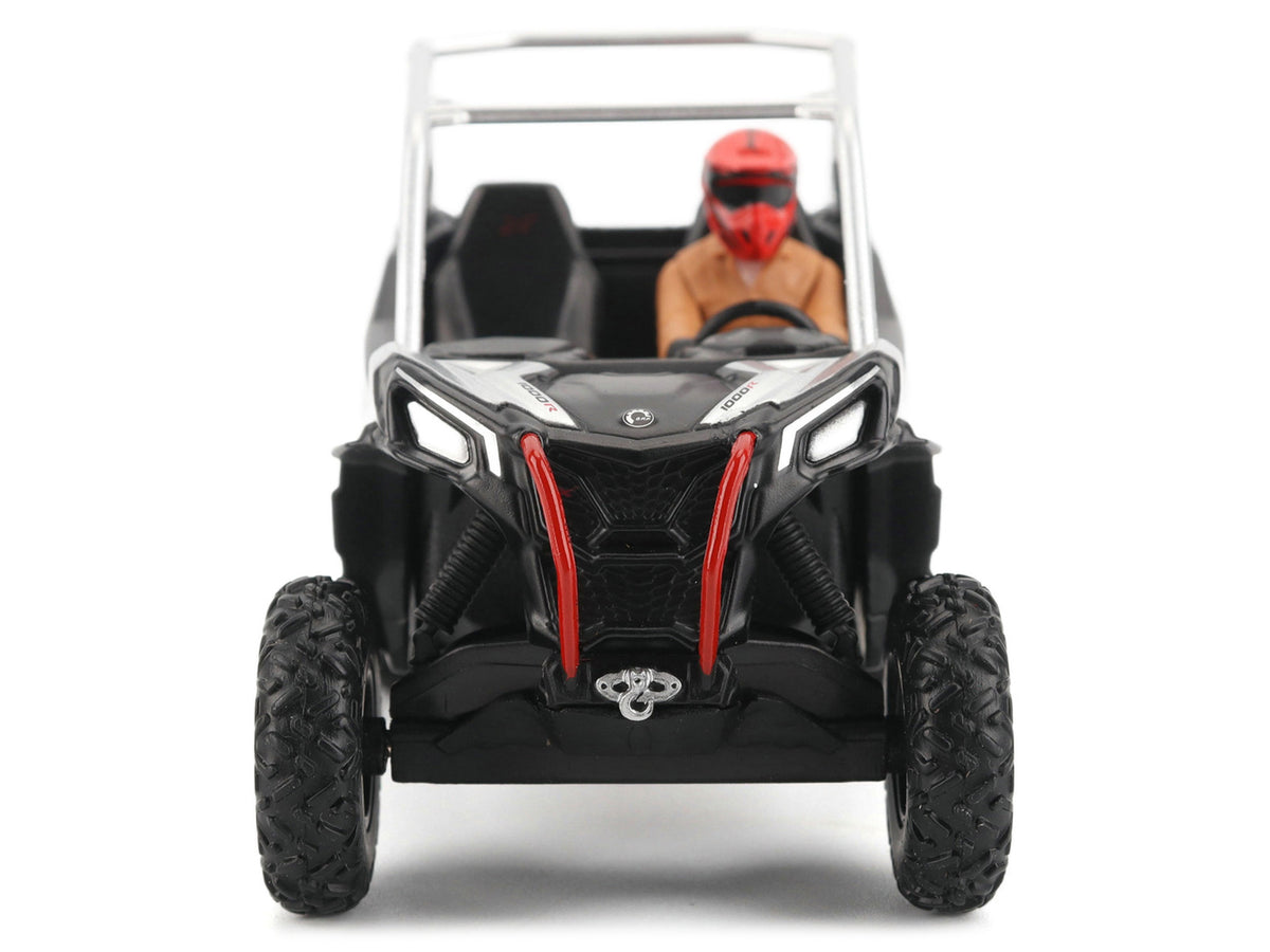 Can-Am Maverick Sport XXC 1000R Silver Metallic and Black with Driver Figure 1/32 Diecast Model