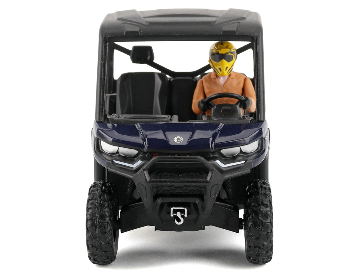 Can-Am Defender XT HD9 Navy Blue and Black with Driver Figure 1/32 Diecast Model