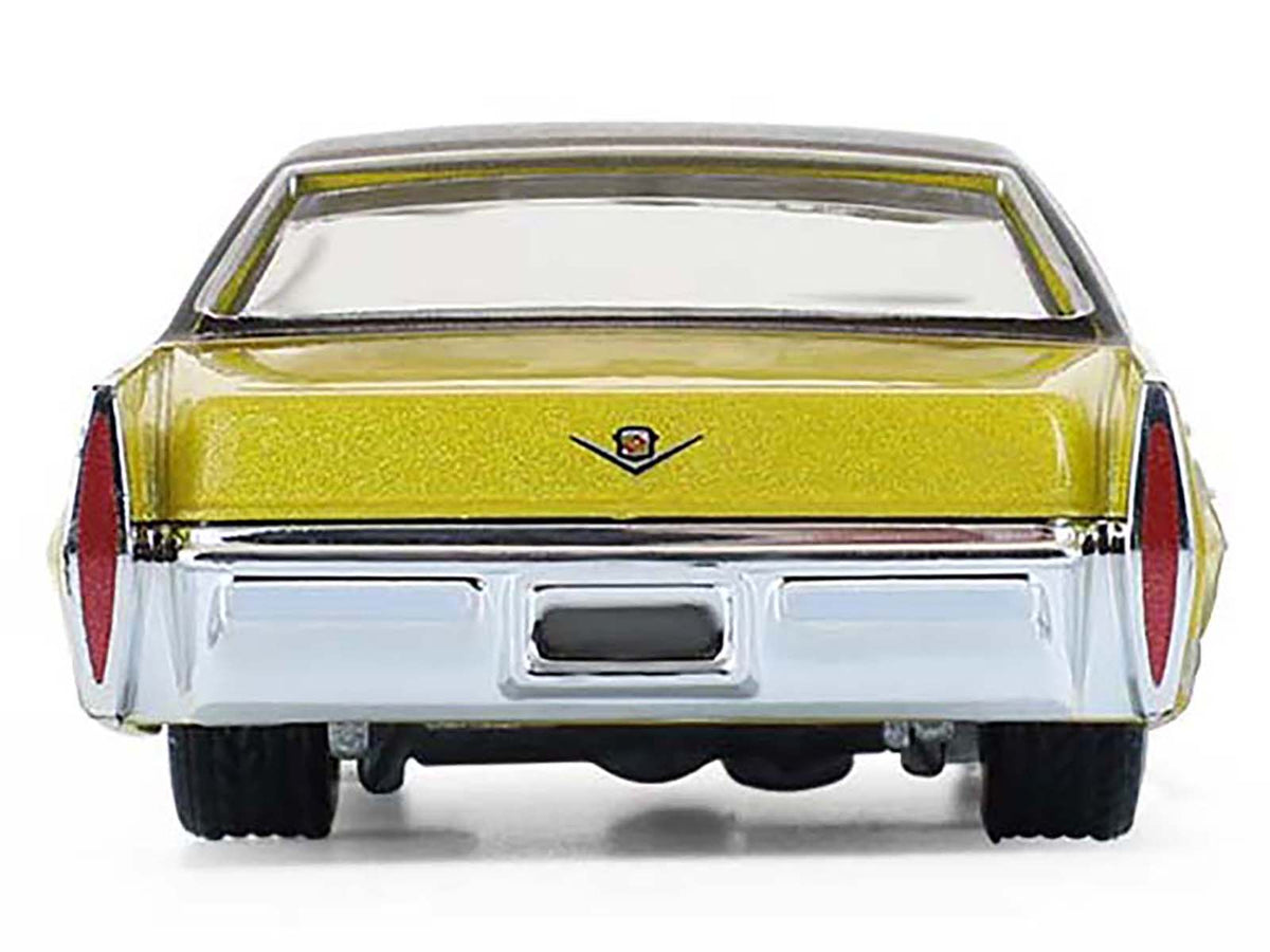 1971 Cadillac Sedan Deville Lowrider Gold Metallic with Black Top "California Lowriders" Series 7 1/64 Diecast Model Car