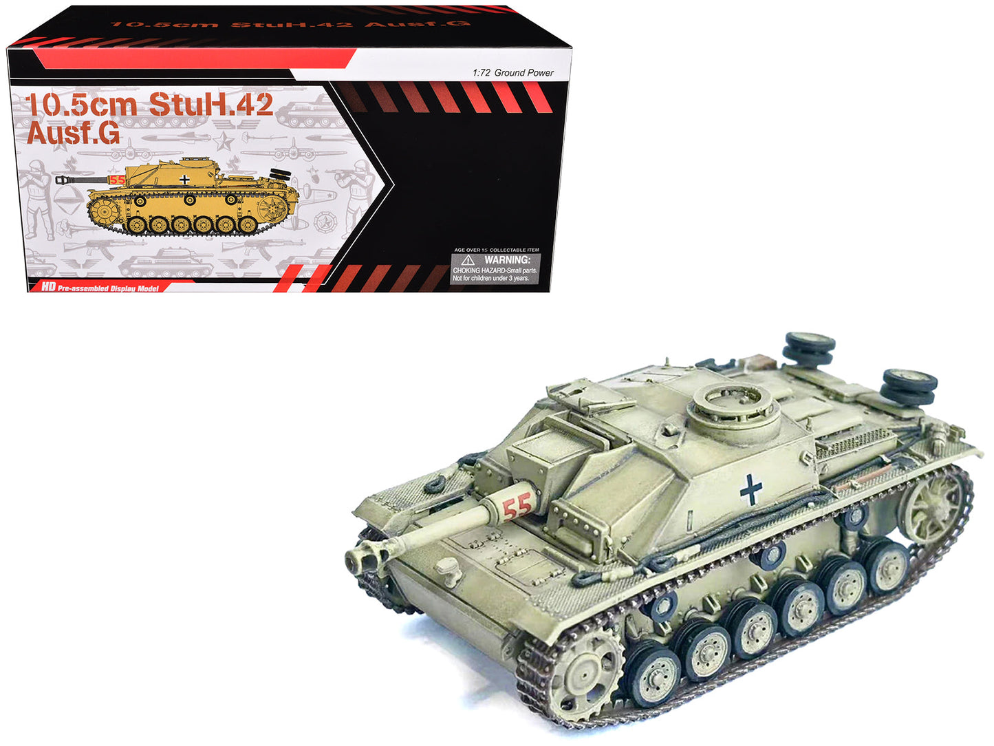 Germany 10.5cm StuH.42 Ausf. G Tank "Panzer Regiment Hermann Goring Italy" (1944) "NEO Dragon Armor" Series 1/72 Plastic Model
