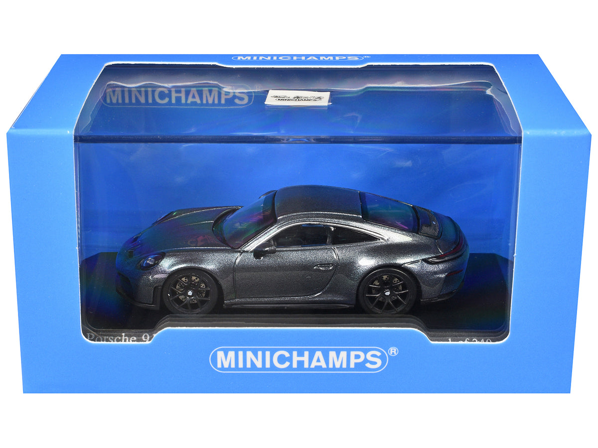2025 Porsche 911 (992.2) GT3 Touring Gray Metallic Limited Edition to 240 pieces Worldwide 1/64 Diecast Model Car