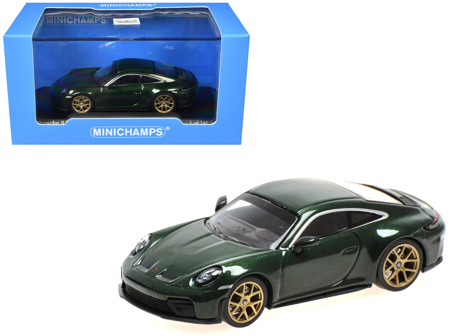 2025 Porsche 911 (992.2) GT3 Touring Green Metallic Limited Edition to 240 pieces Worldwide 1/64 Diecast Model Car