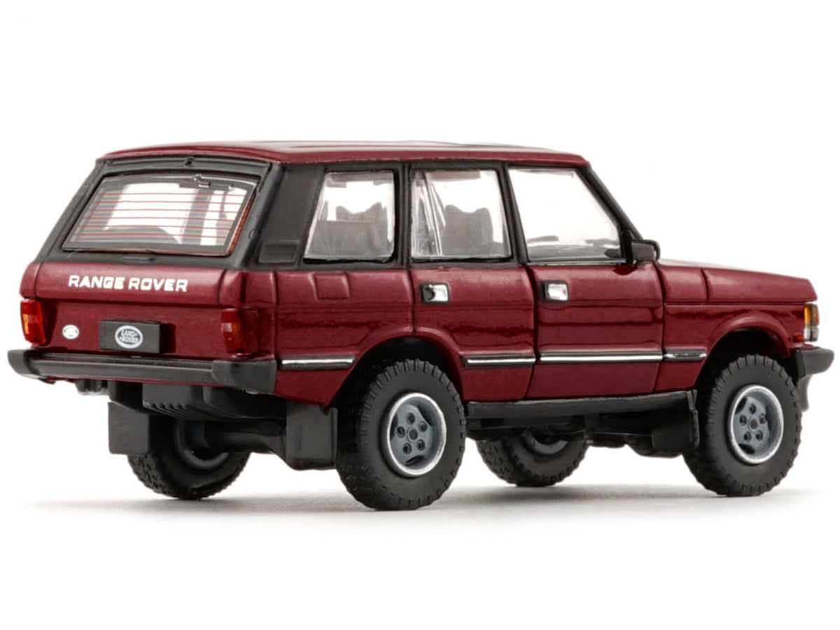 Land Rover Range Rover Classic LSE RHD (Right Hand Drive) Red with Sunroof with Extra Wheels 1/64 Diecast Model Car