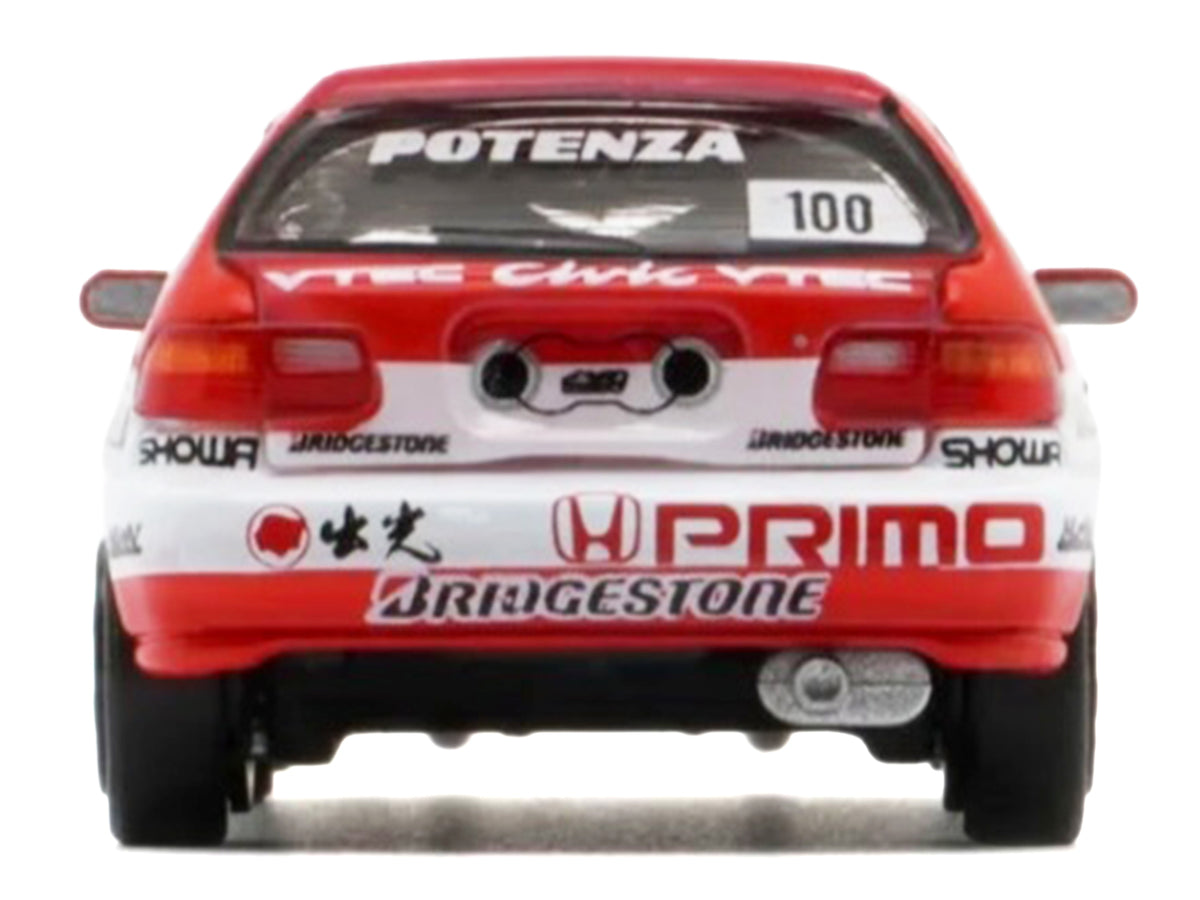 Honda Civic EG6 RHD (Right Hand Drive) #100 Osamu Nakako - Hideki Okada "Mugen Honda" "Japanese Touring Car Championship" (1993) 1/64 Diecast Model Car