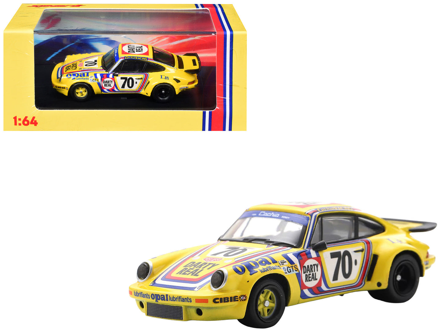 Porsche 911 Carrera RSR 3.0 #70 Henri Cachia - Raymound Touroul - Dennis Rua "ASA Cachia-Bondy" "24 Hours of Le Mans" (1974) 1/64 Model Car