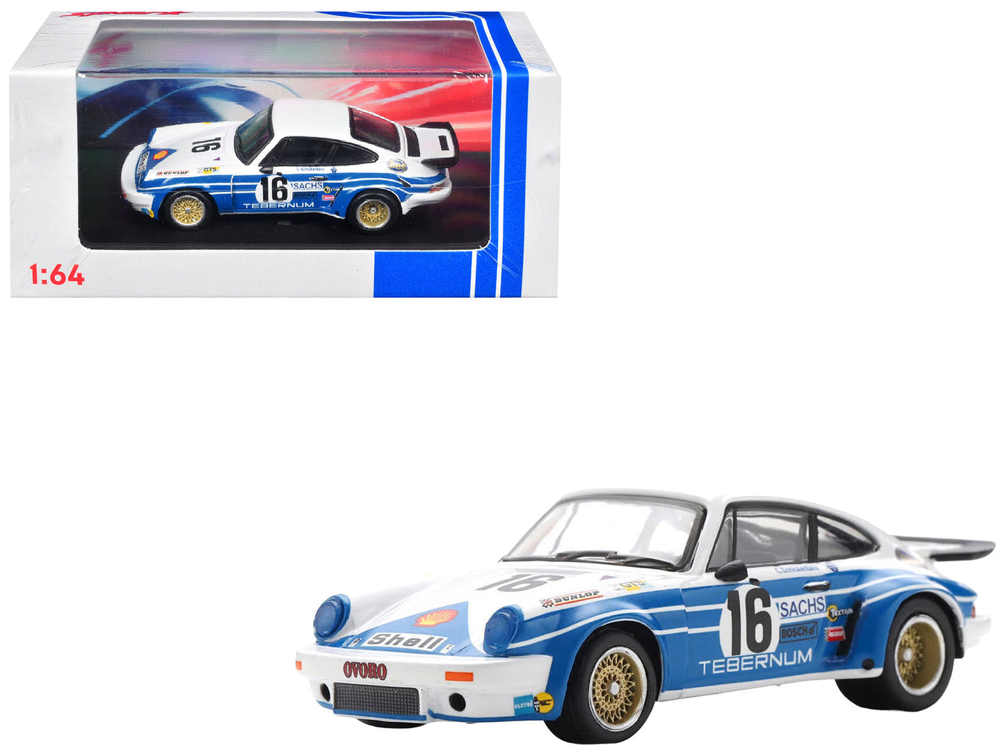 Porsche 911 Carrera RSR 3.0 #16 Clemens Schickentanz - Hartwig Bertrams "Joest Racing - Tebernum Racing" "24 Hours of Le Mans" (1975) 1/64 Model Car
