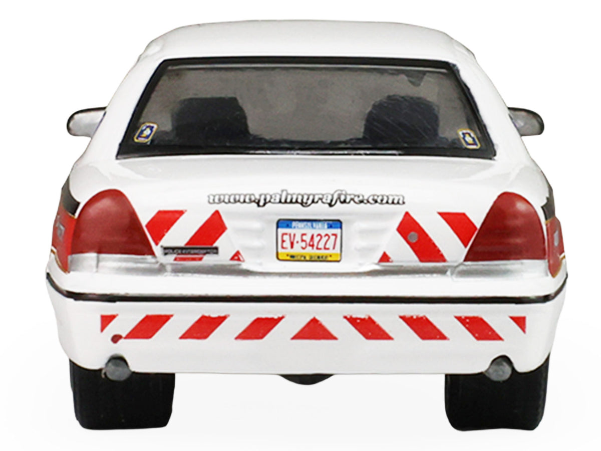 2011 Ford Crown Victoria "Palmyra Pennsylvania Citizen's Fire Company" White with Graphics "Fire & Rescue" Series #5 1/64 Diecast Model Car