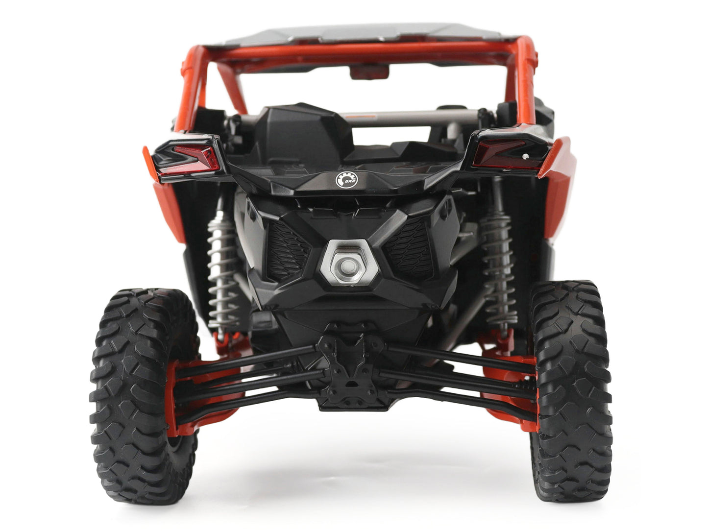 Can-Am Maverick X3 X RC Turbo RR Chalk Gray and Orange 1/12 Diecast Model