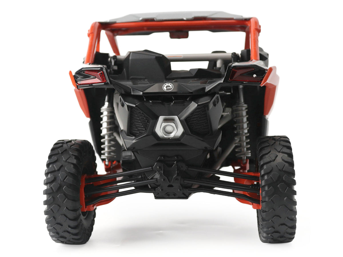 Can-Am Maverick X3 X RC Turbo RR Chalk Gray and Orange 1/12 Diecast Model