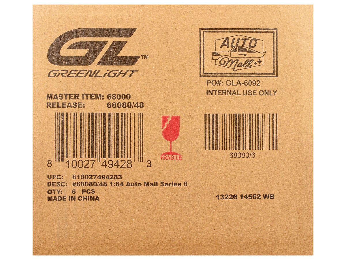 "Auto Mall" Series 8 Set of 6 pieces 1/64 Diecast Model Cars