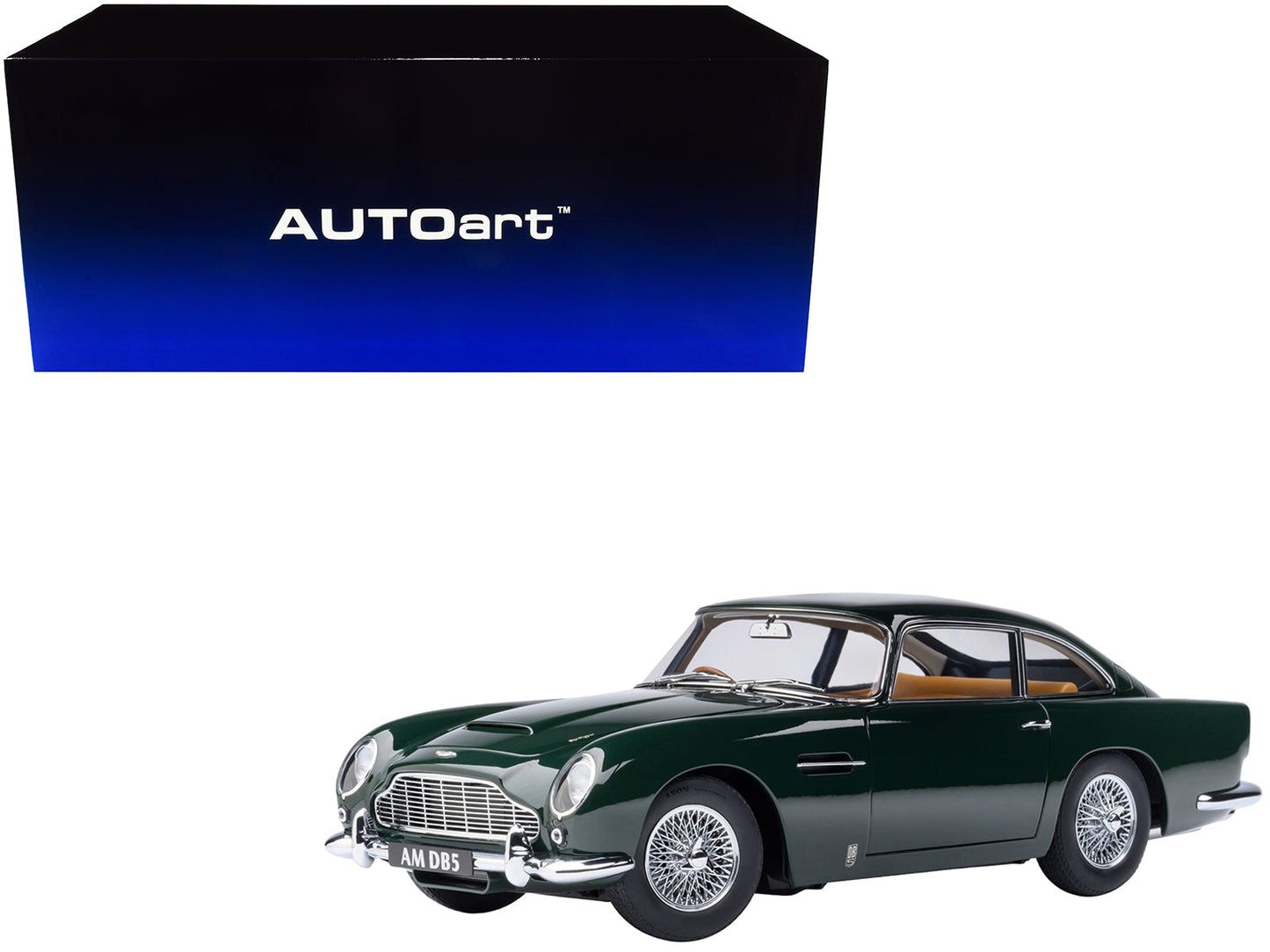 Aston Martin DB5 RHD (Right Hand Drive) British Racing Green 1/18 Model Car
