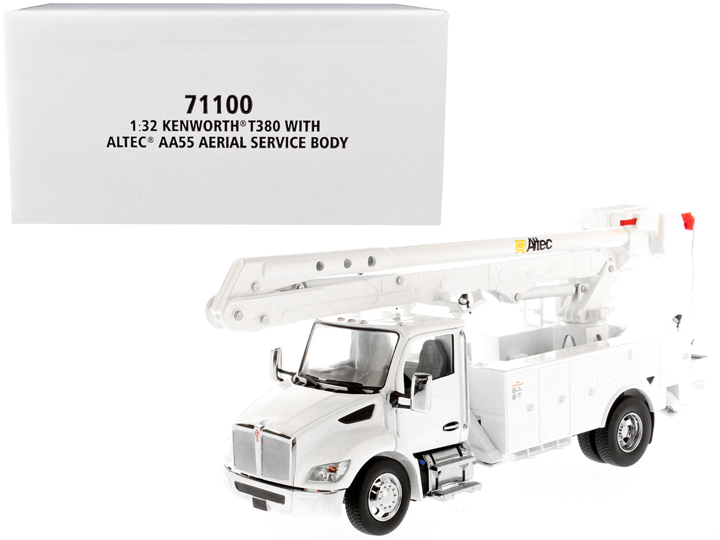 Kenworth T380 with Altec AA55 Aerial Service Truck White "Transport Series" 1/32 Diecast Model