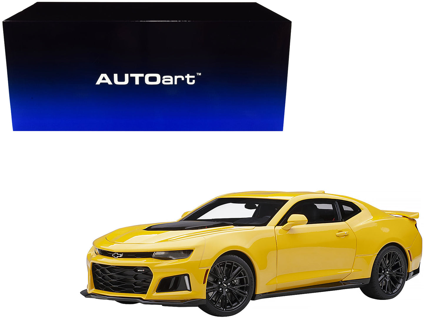 Chevrolet Camaro ZL1 Bright Yellow 1/18 Model Car