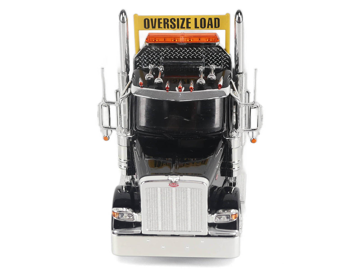Peterbilt 589 Truck Tractor with Day Cab Black "Transport Series" 1/50 Diecast Model