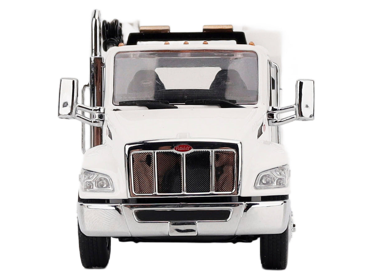 Peterbilt 536 Auto-Crane Titan 85-Body HC14-Crane Work Truck with Miller EnPak White "Transport Series" 1/50 Diecast Model