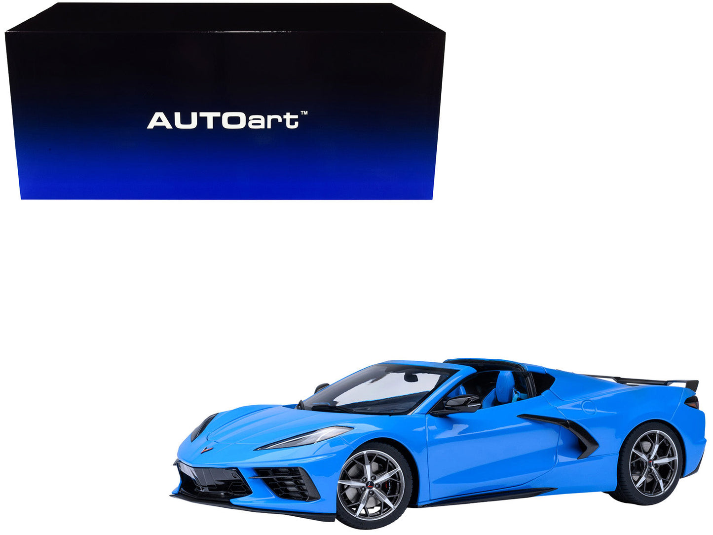 2020 Chevrolet Corvette C8 Stingray Rapid Blue 1/18 Model Car