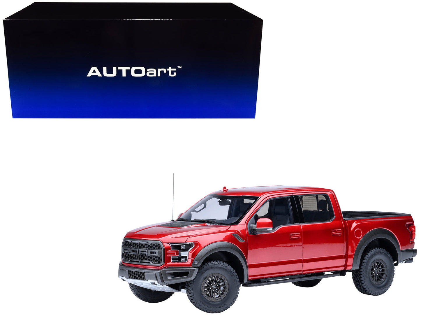 2019 Ford F-150 Raptor Pickup Truck Ruby Red Metallic 1/18 Model Car