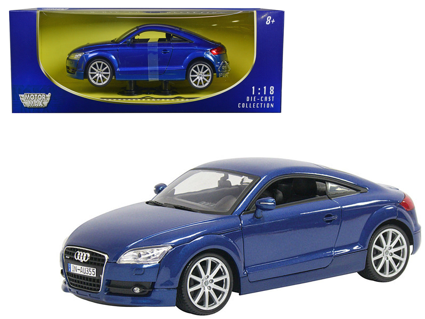 2007 Audi TT Blue 1/18 Diecast Car Model