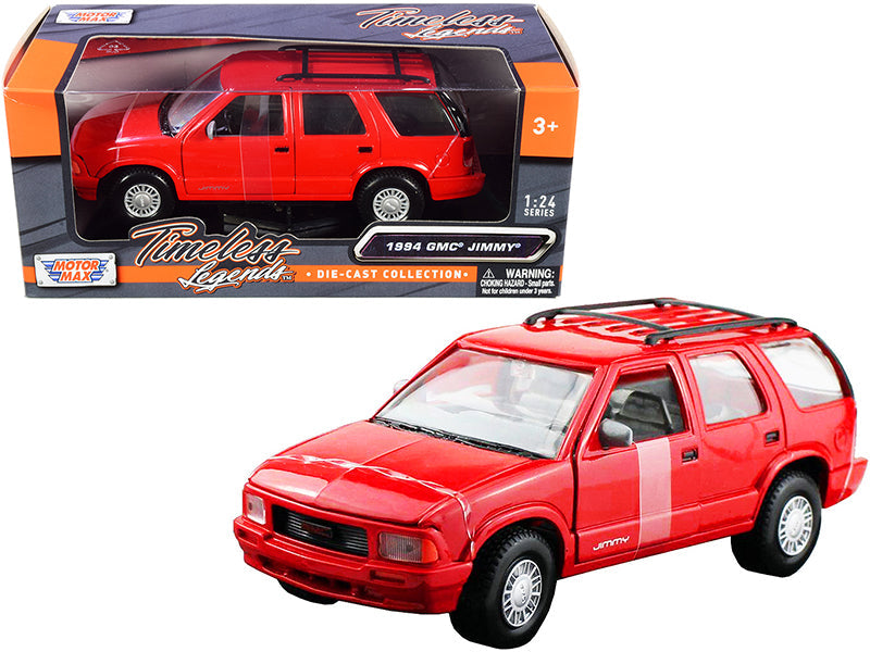 1994 GMC Jimmy with Roof Rack Red "Timeless Legends" Series 1/24 Diecast Model Car