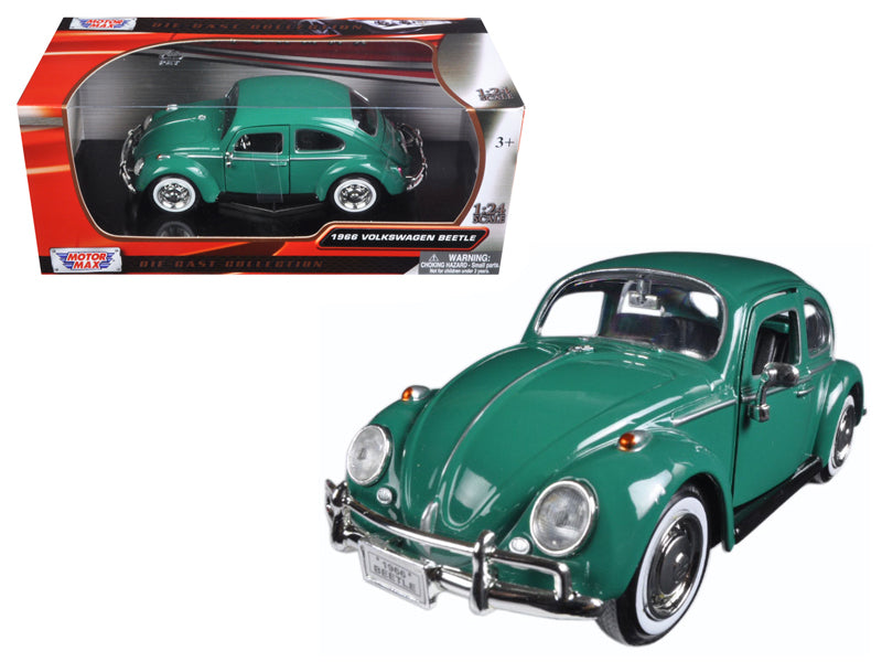 1966 Volkswagen Beetle Green 1/24 Diecast Model Car