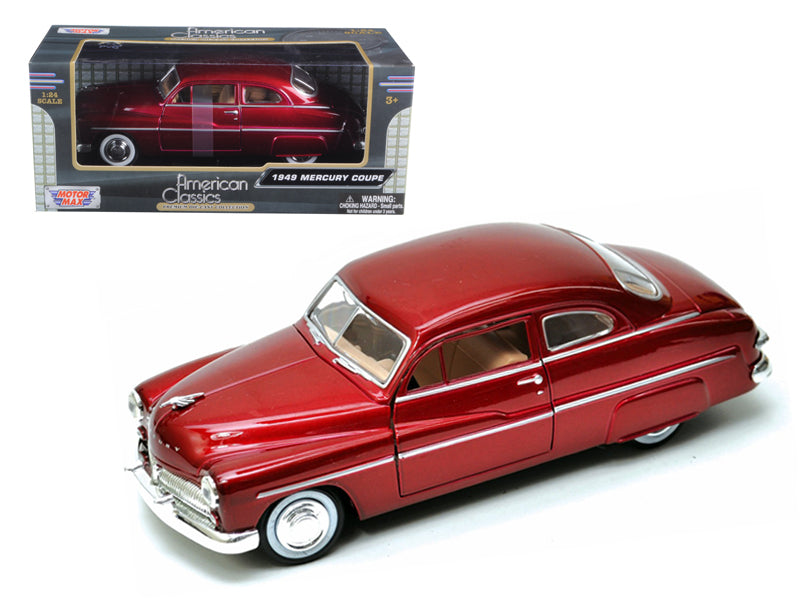 1949 Mercury Red 1/24 Diecast Model Car