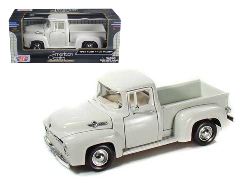 1956 Ford F-100 Pickup Truck White 1/24 Diecast Model Car