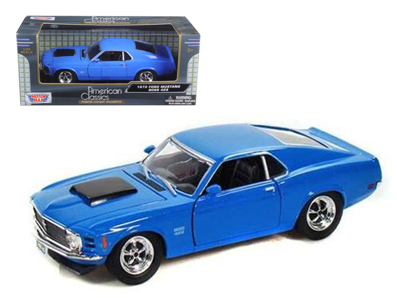 1970 Ford Mustang Boss 429 Blue 1/24 Diecast Model Car