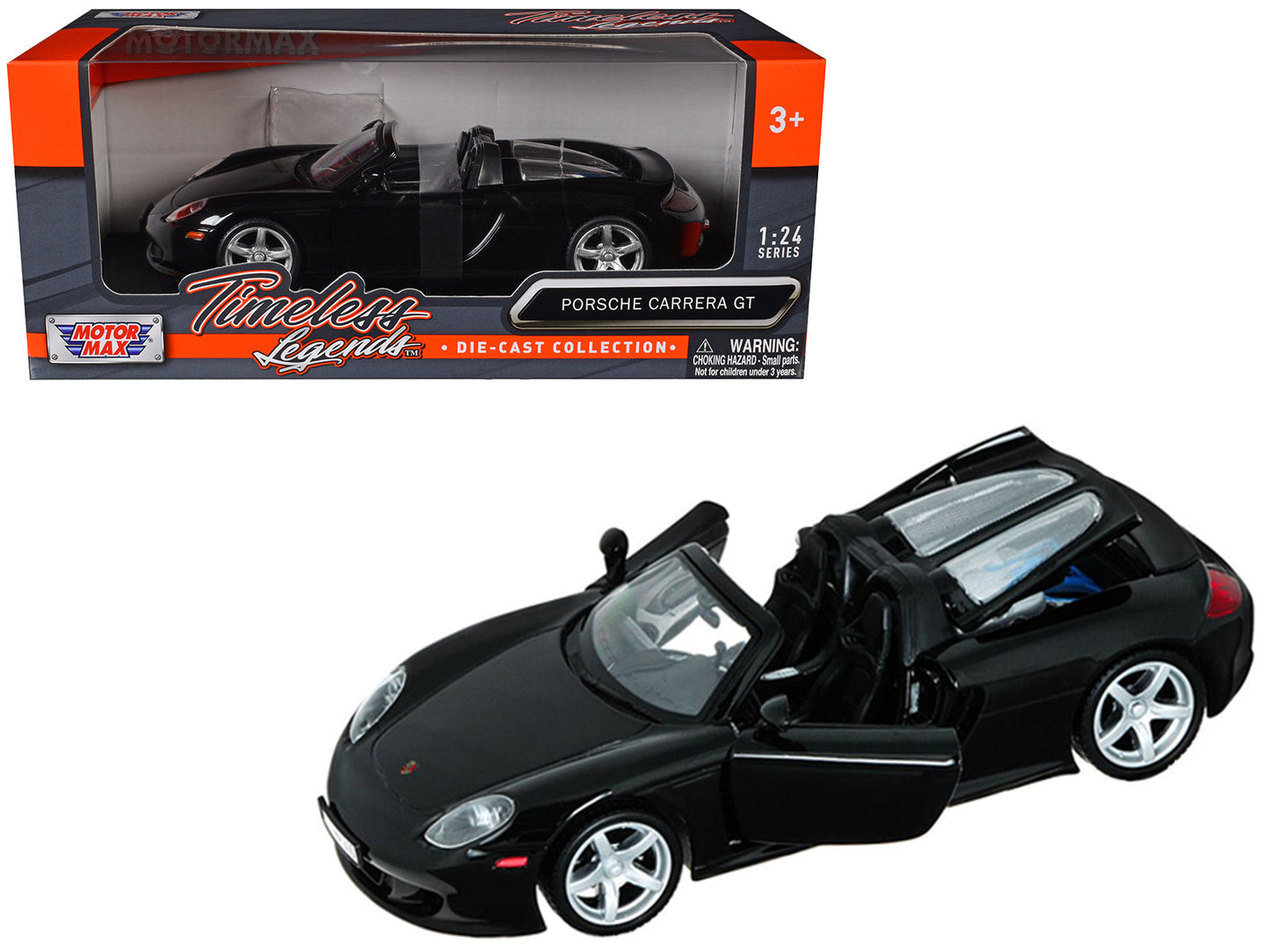 Porsche Carrera GT Black 1/24 Diecast Car Model