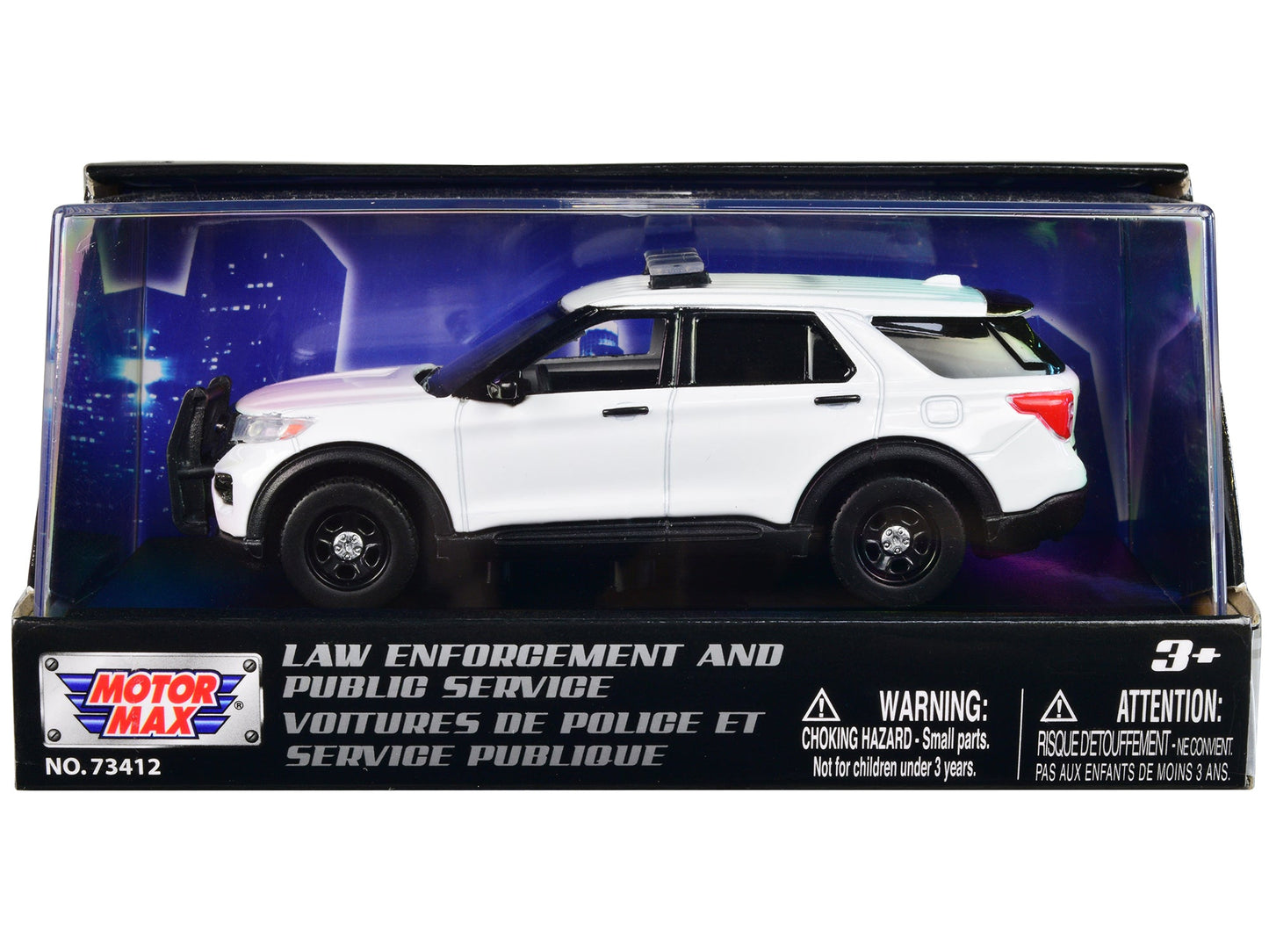 2022 Ford Police Interceptor Utility Plain White "Law Enforcement and Public Service" Series 1/43 Diecast Model Car