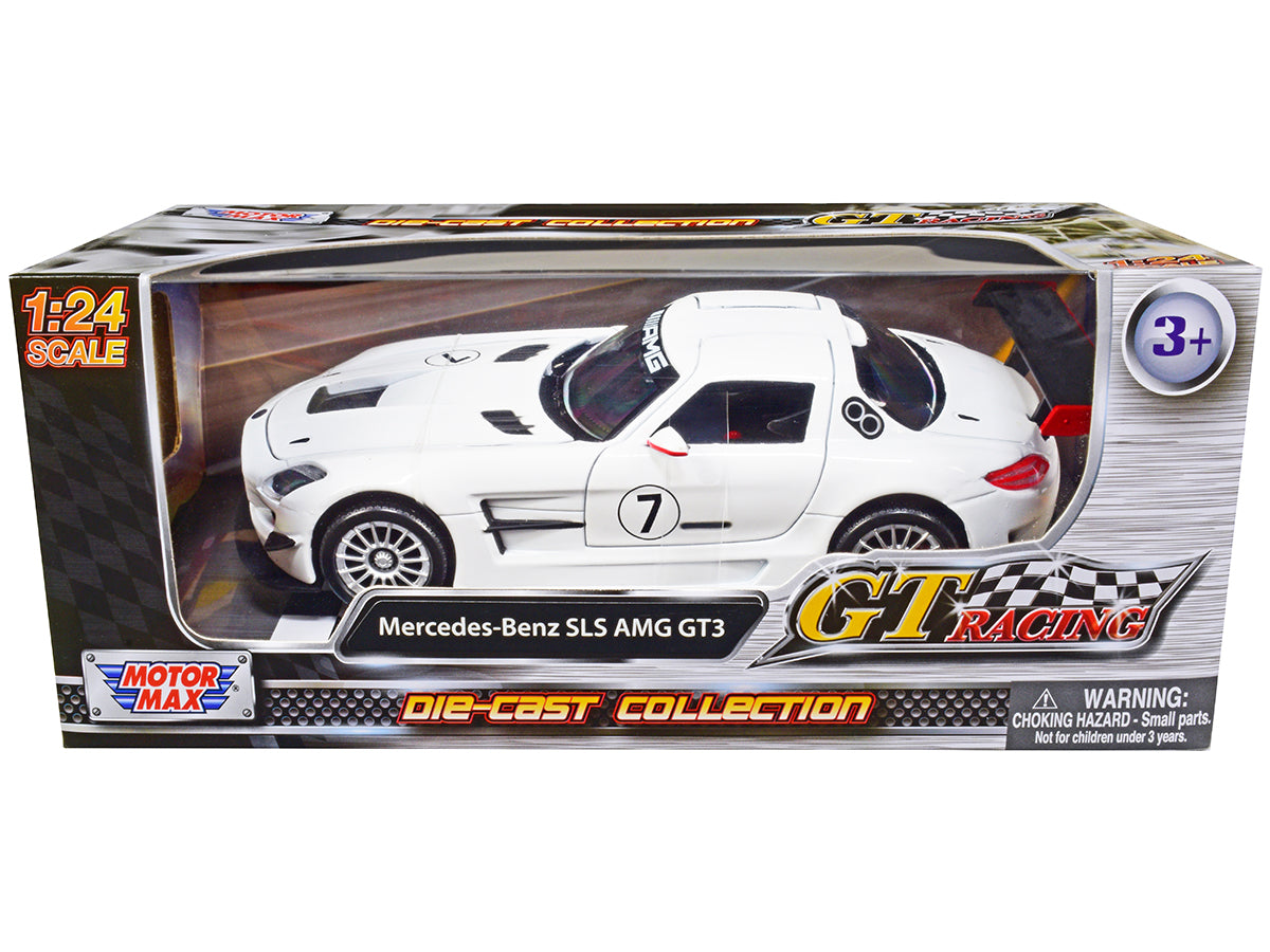 Mercedes-Benz SLS AMG GT3 #7 White "GT Racing" Series 1/24 Diecast Model Car