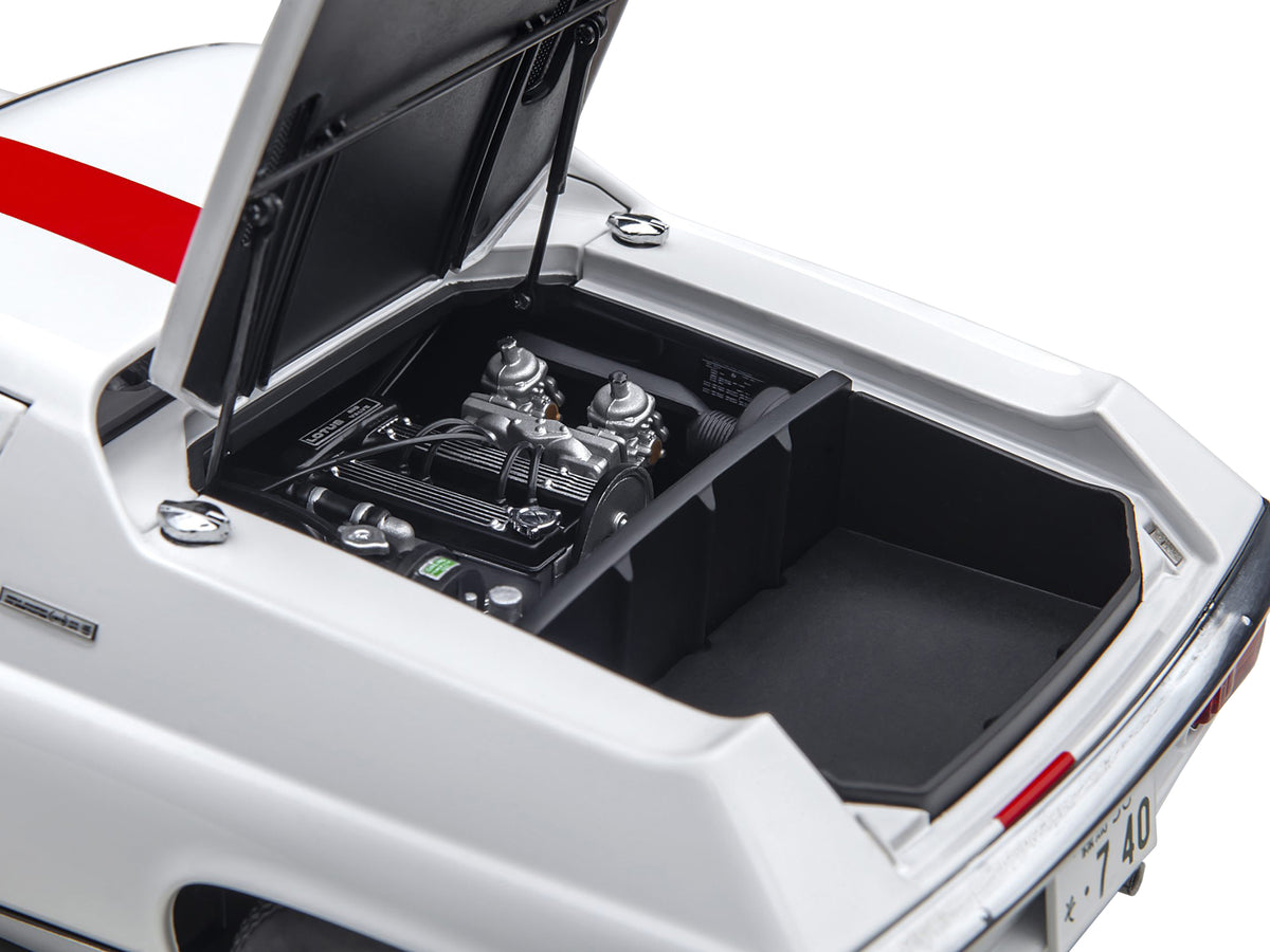 Lotus Europa Special White with Red Stripe and Graphics "The Circuit Wolf" 1/18 Model Car