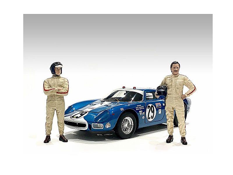 "Racing Legends" 60's Set of 2 Diecast Figures for 1/43 Scale Models