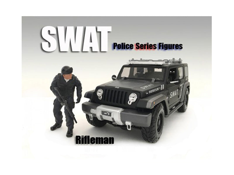 SWAT Team Rifleman Figure For 1:24 Scale Models