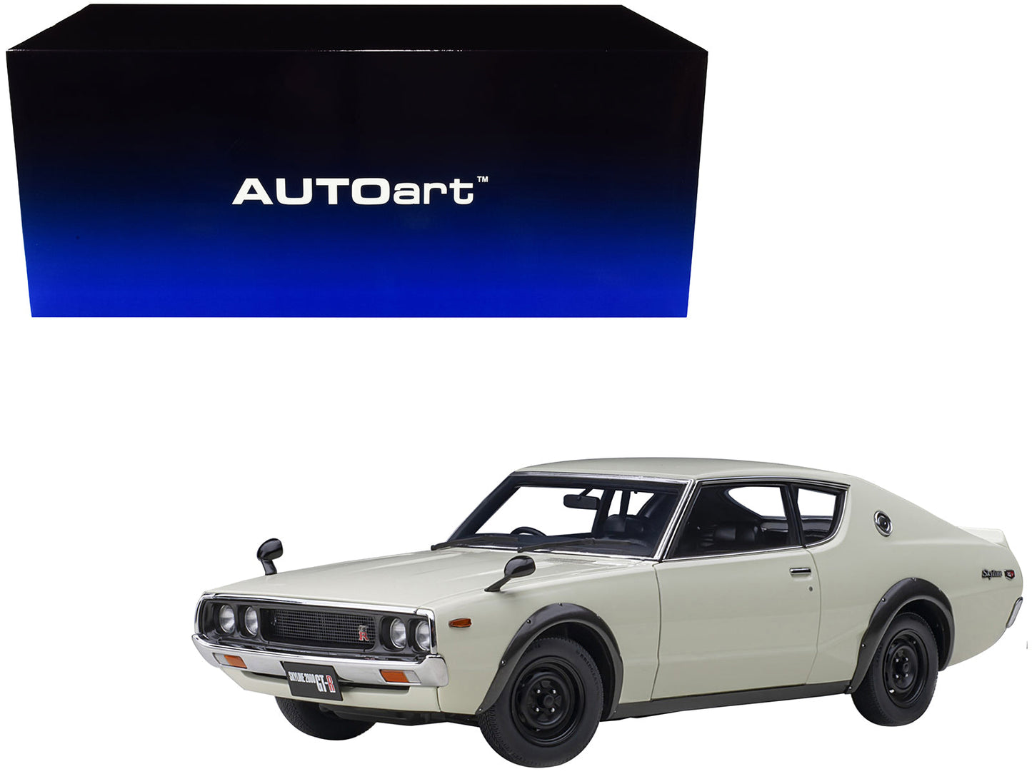 Nissan Skyline 2000GT-R (KPGC110) RHD (Right Hand Drive) White 1/18 Model Car