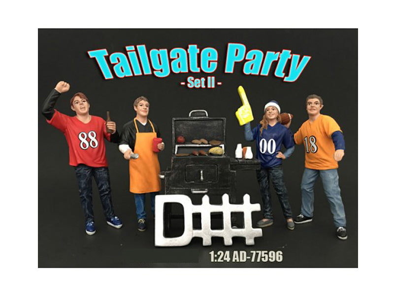 "Tailgate Party" Set II 4 piece Figurine Set for 1/24 Scale Models