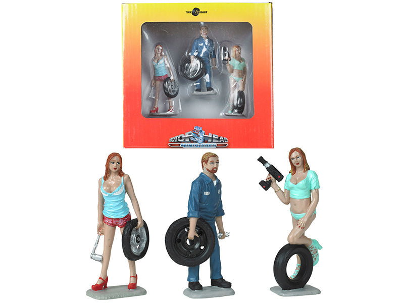 Michelle, Meg and Gary Tire Brigade 3 piece Figurine Set 1/24