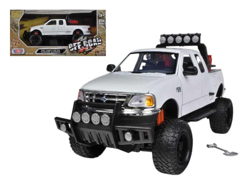 2001 Ford F-150 XLT Flareside Supercab Off-Road Pickup Truck White 1/24 Diecast Model Car