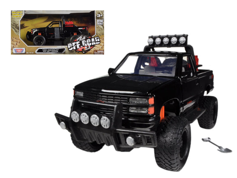 1992 Chevrolet 454 SS Pickup Truck Off Road Black 1/24 Diecast Model